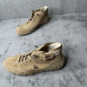 LDECK Shoes Womens Size 7.5 High Top Barefoot Walking Sneakers Orthopedic Suede‎
